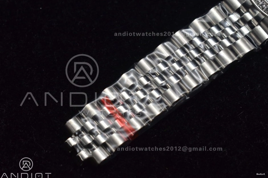 Dial President 278289 On White Steel Ladies Syle Bracelet Bezel 316L DateJust WF 31 Fluted 0427